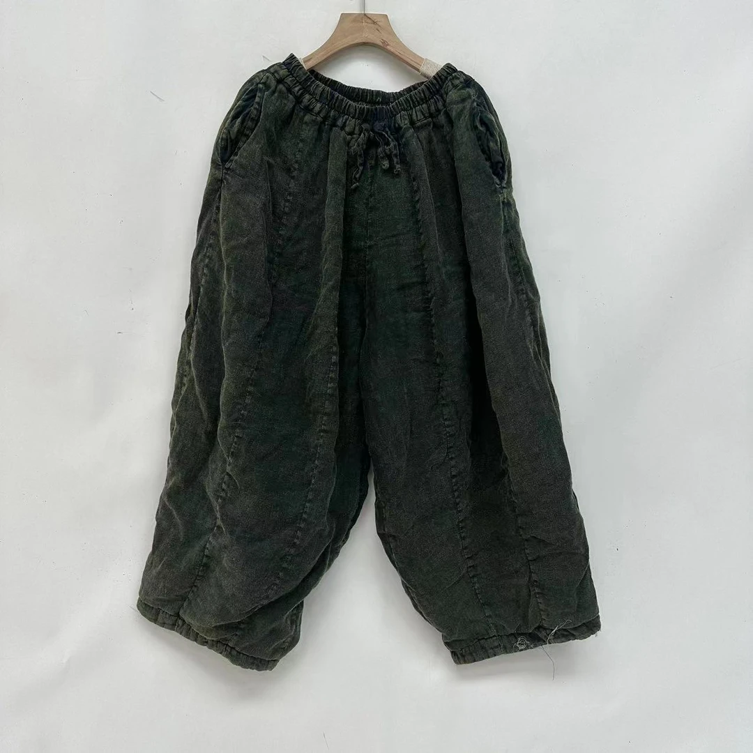 【蓉哥出品】棉麻加棉休闲裤R13