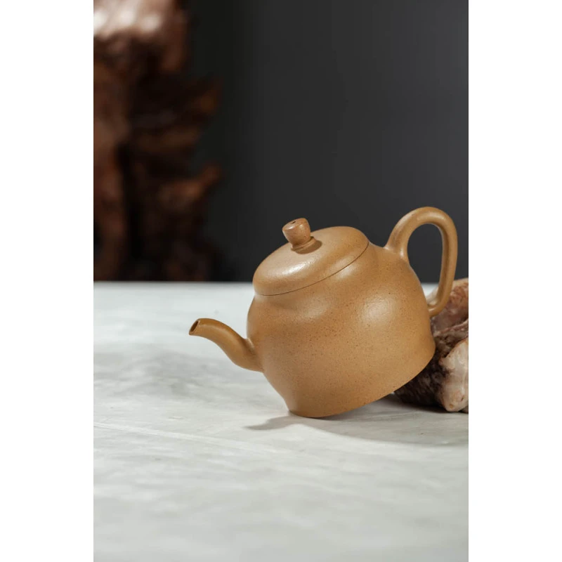 《黄金段明式宫灯》-180cc-手工紫砂壶-pbh