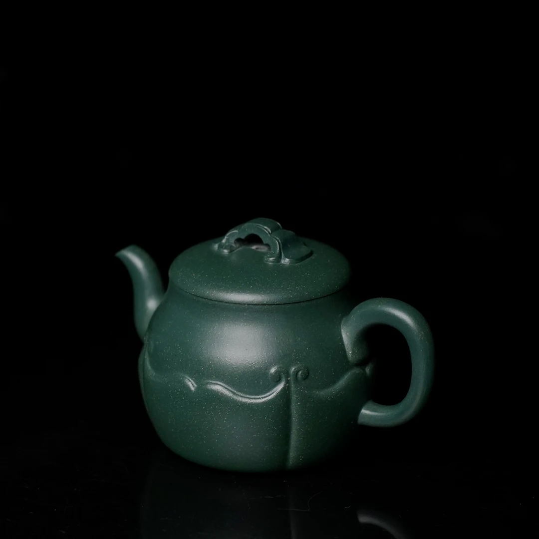 JCY-012 季益顺创立品牌 季畅园 【吉祥如意】老墨绿泥 宜兴紫砂壶