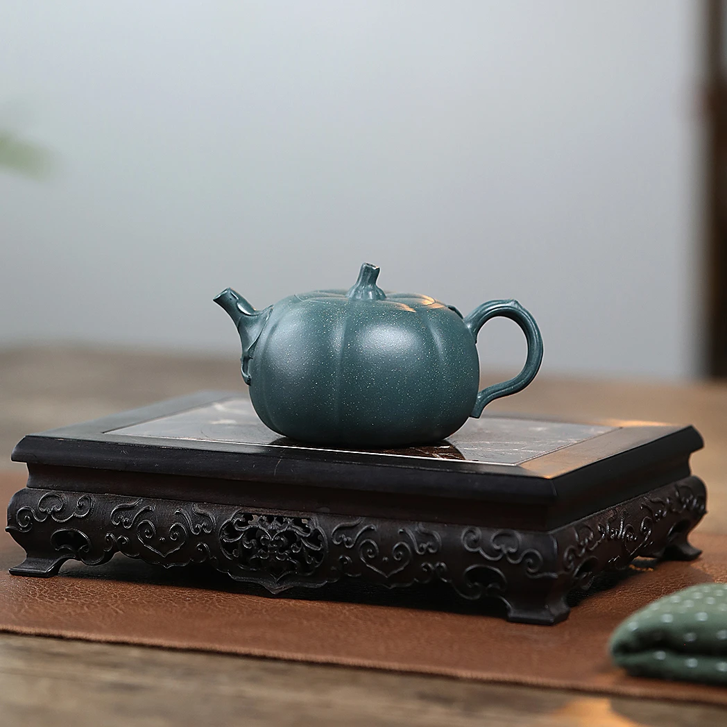 JCY-0079非遗正品手工 季畅园 矮南瓜老墨绿泥茶具宜兴紫砂茶壶