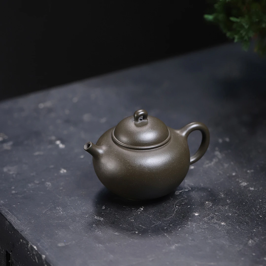 JCY-0030非遗正品手工季畅园 丰神绰约老天青150cc宜兴紫砂茶壶