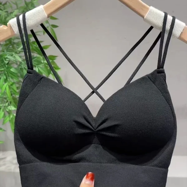 休闲洋气显气质日常通勤百搭吊带2024四季新款简约可外穿美背背心