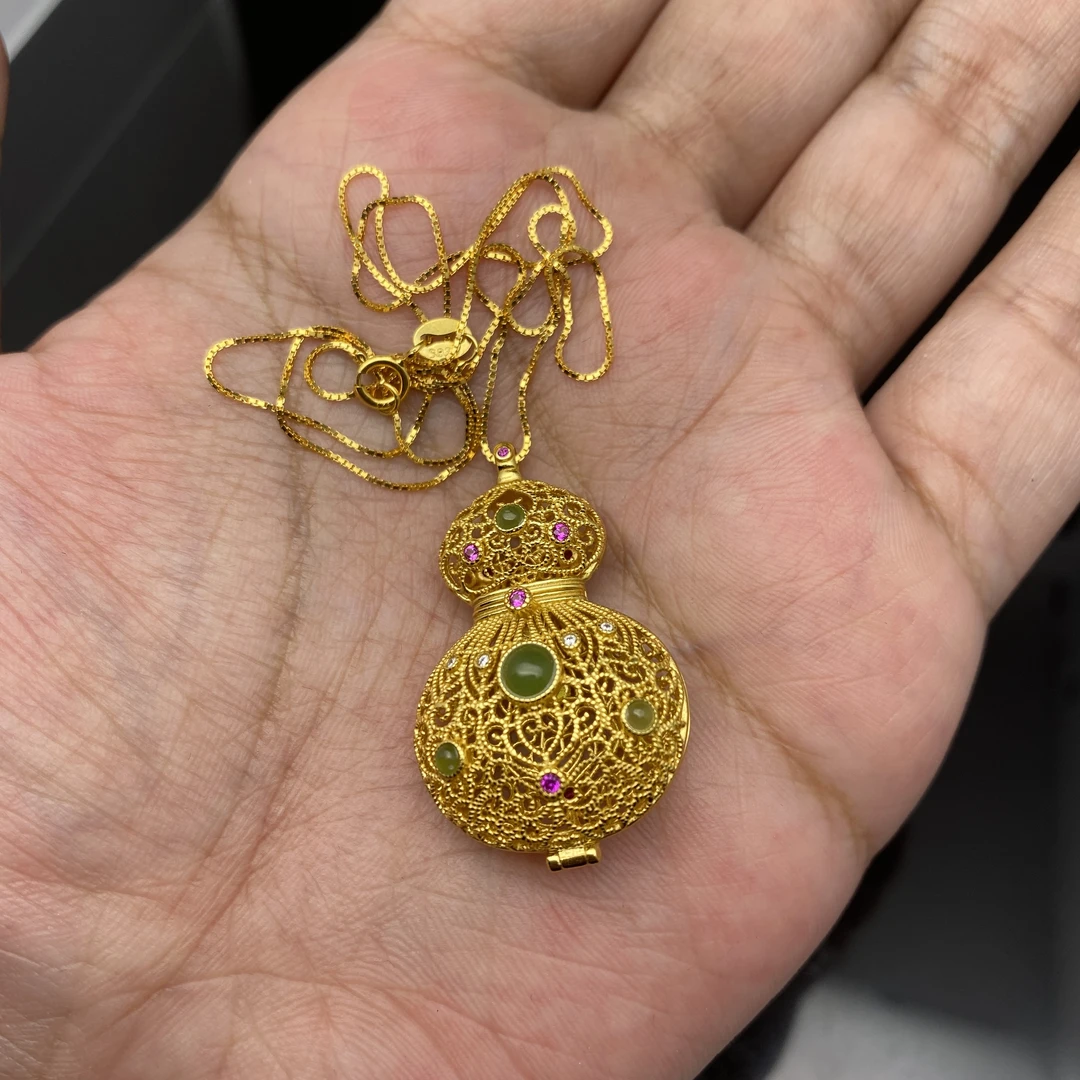 925银银制品 GMZY0043福禄花丝吊坠