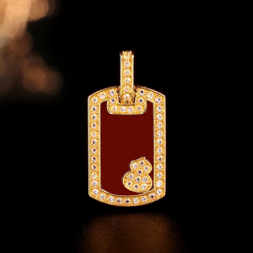 【小凤专属】18k金红玛瑙无事牌葫芦大版吊坠