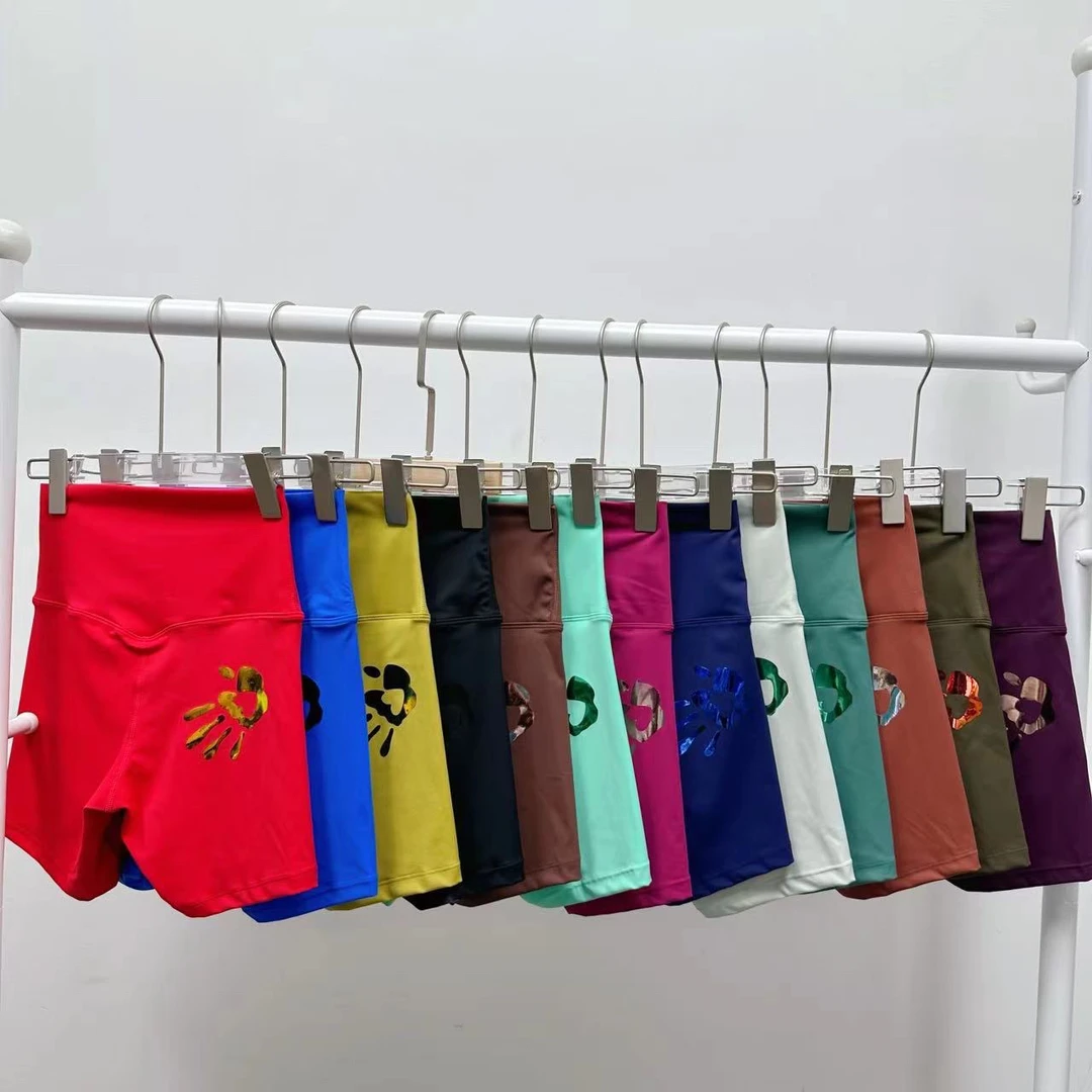 【断码清仓不退换】内观音乐流闪闪抱抱手瑜伽三分短裤弹力高腰速干