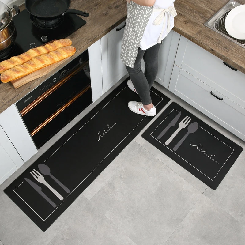 简约科技布厨房地垫吸水防油一擦即净地毯浴室速干防滑入户门吸油