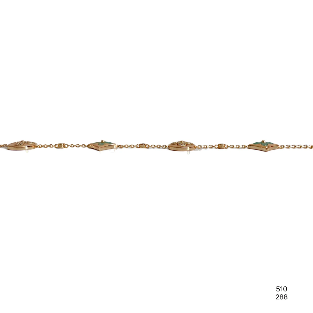 铜合金莫桑石手链 510 设计师款轻奢高定手链