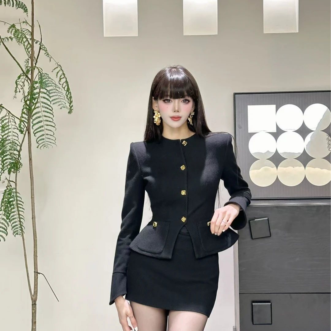 【精选优品】新款时尚气质修身显瘦短款女装套装T24797