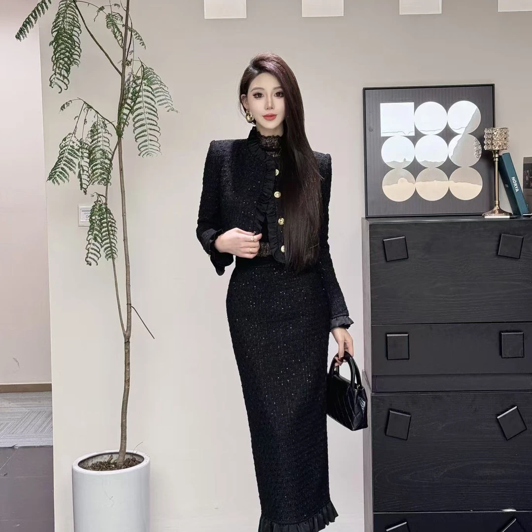 【小雨专属】24159新款小香风显瘦气质时尚套装L24875