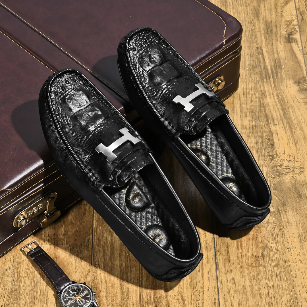 豆豆鞋男真皮潮流透气软底软面春季潮鞋一脚蹬懒人鞋百搭皮鞋轻便