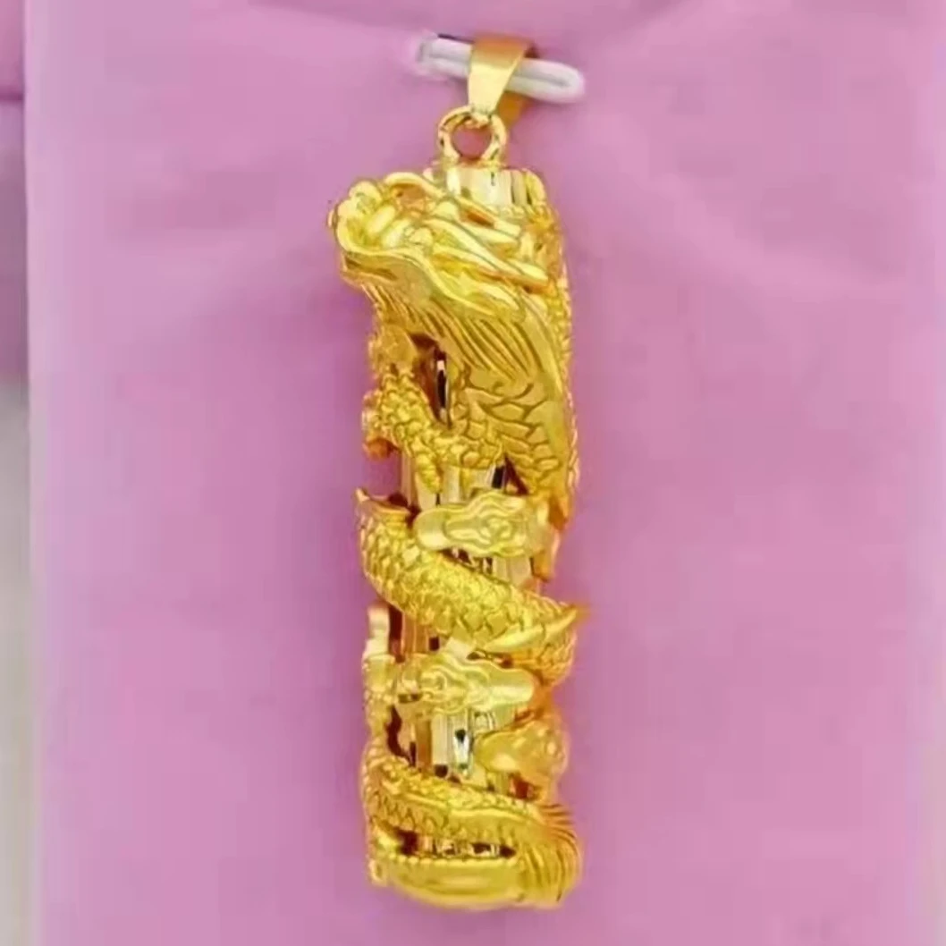 合金吊坠 盘龙柱