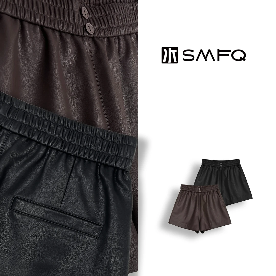 水木夫妻“变型计”超A软糯蛋白皮帅气皮短裤/5476