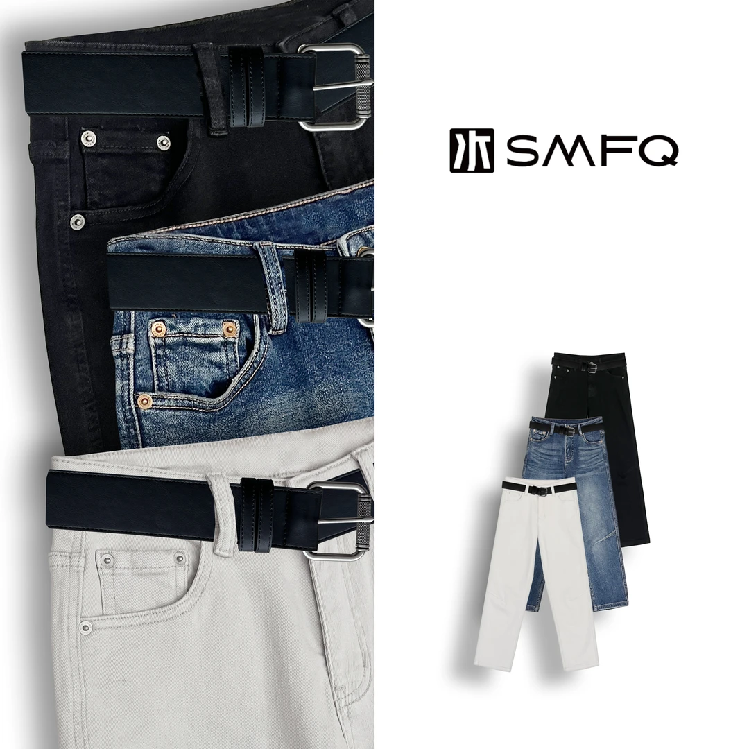 水木夫妻”蒙特利尔“15氨弹力巨显瘦加绒牛仔裤烟管裤