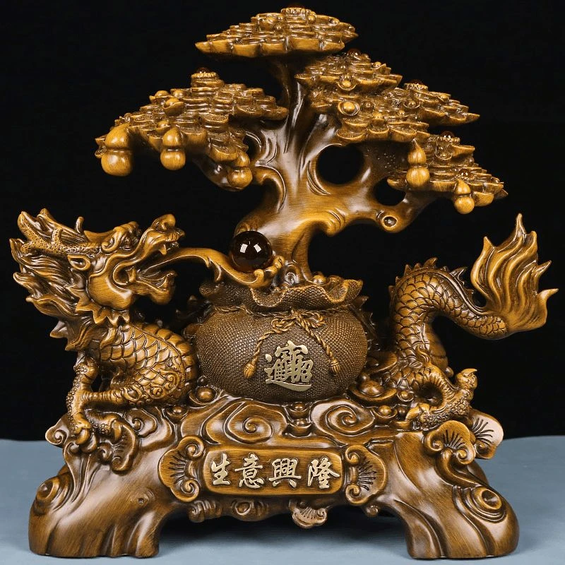 《生意兴隆发财树》开业贺礼纳福店铺送礼居家装饰摆件（长26高26cm）