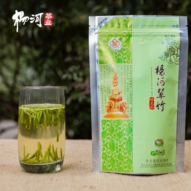杨河翠竹50g袋装峨眉山茶竹叶四川雀舌炒青高山绿茶明前新茶叶