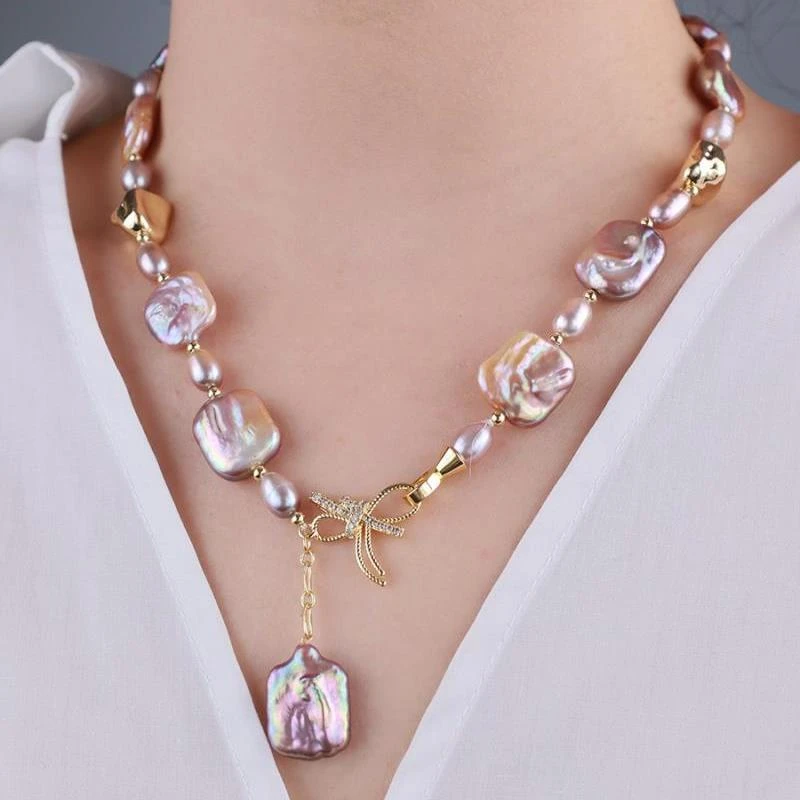 铜合金项链 巴洛克项链女款轻奢小众锁骨链2025年新款颈链饰品