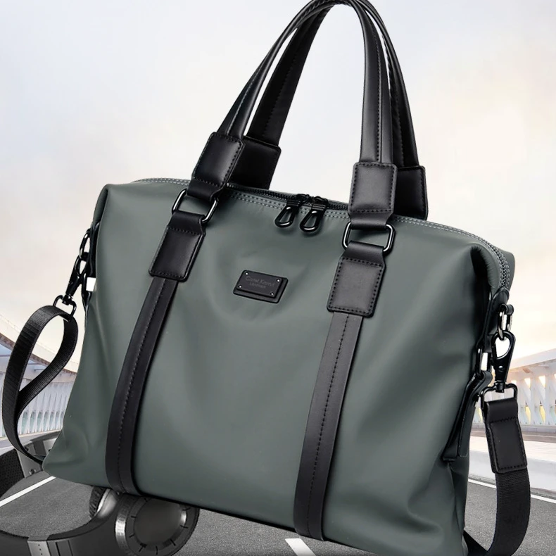 新款户外男士手提包商务公文包牛津布包欧美風潮流出差手拎包