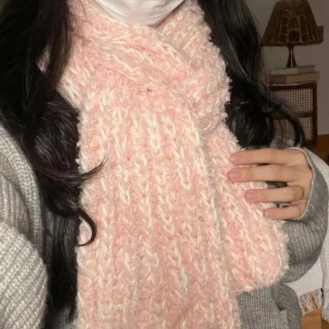 新款手混线粗毛线手工diy自制编织材料包棒针钩织秋冬爱情礼物