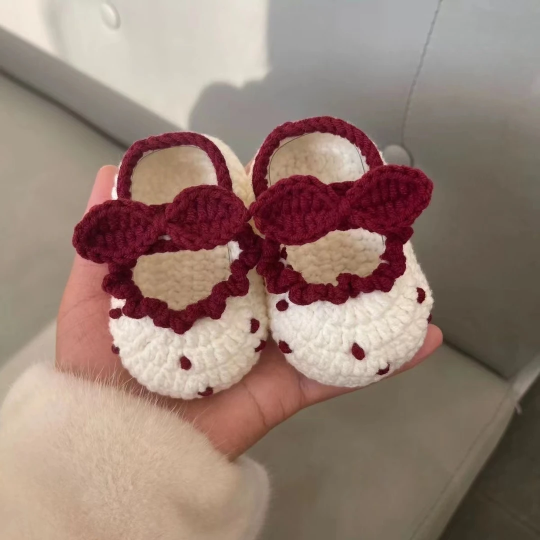 孕期手工钩织婴儿鞋diy毛线材料包编织婴儿鞋宝宝学步鞋可爱礼物