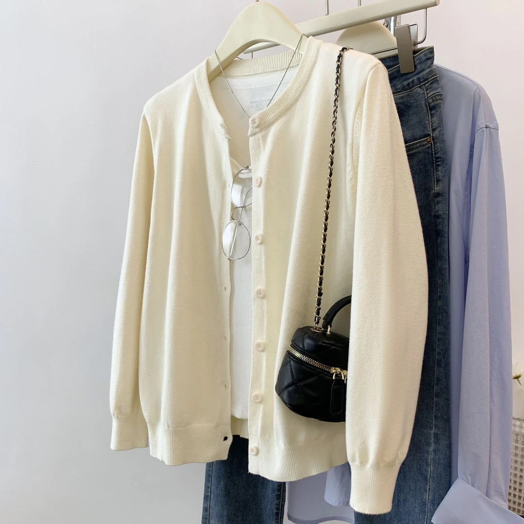 花倾慕后背蝴蝶结刺绣针织开衫女2024秋季毛衣外套上衣女99951