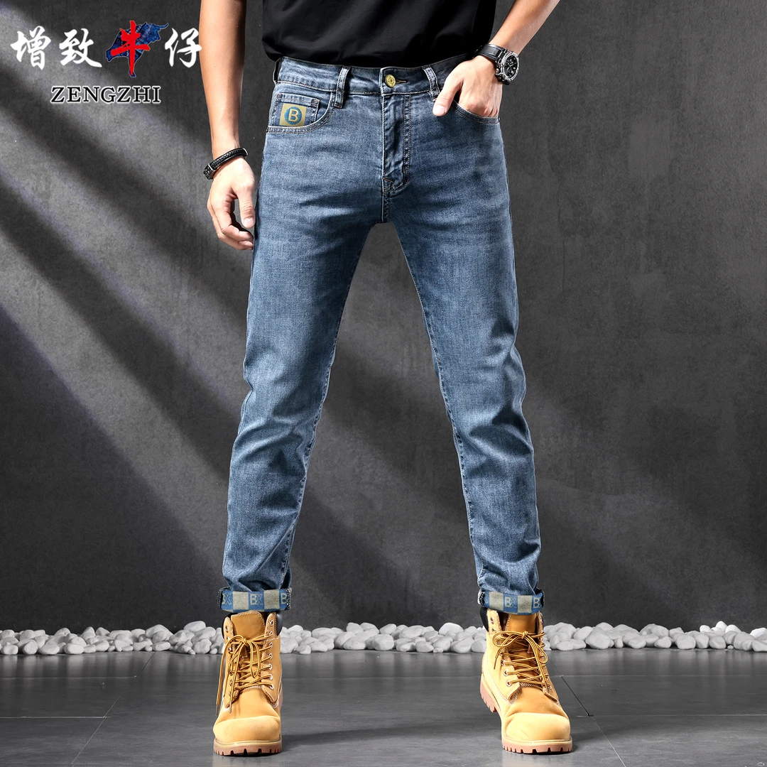 ZENGZHI/增致牛仔四季款牛仔裤蓝色微弹力901舒适男款小直筒