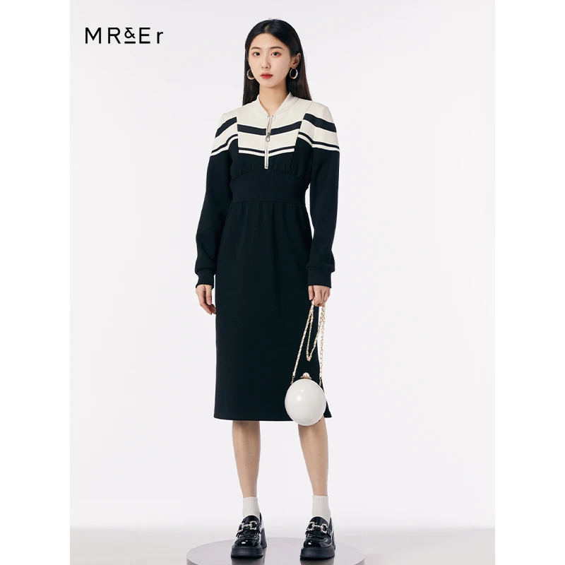 【品牌折扣】早秋法式长袖中长款连衣裙R3C90214