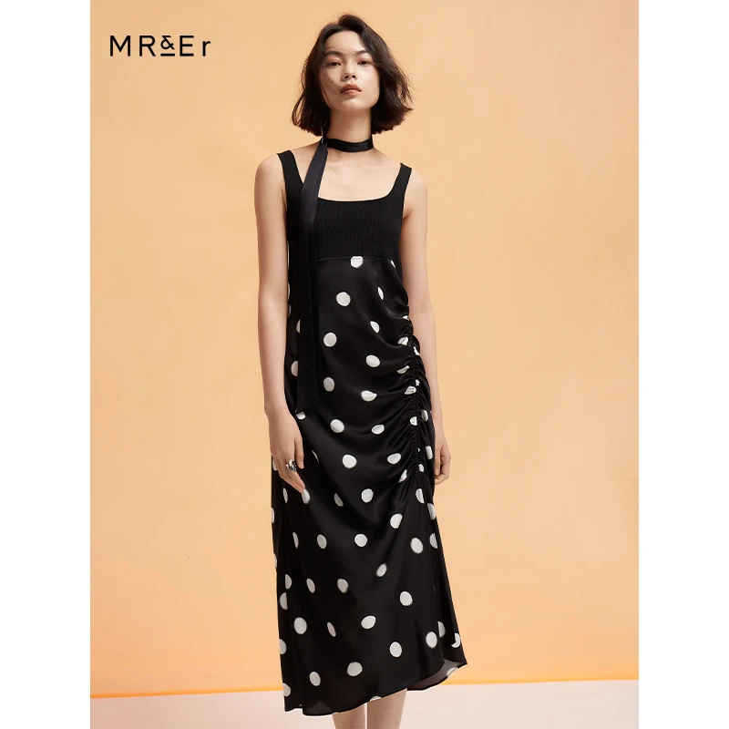 【粉丝专享】波点吊带中长款连衣裙R4A92013