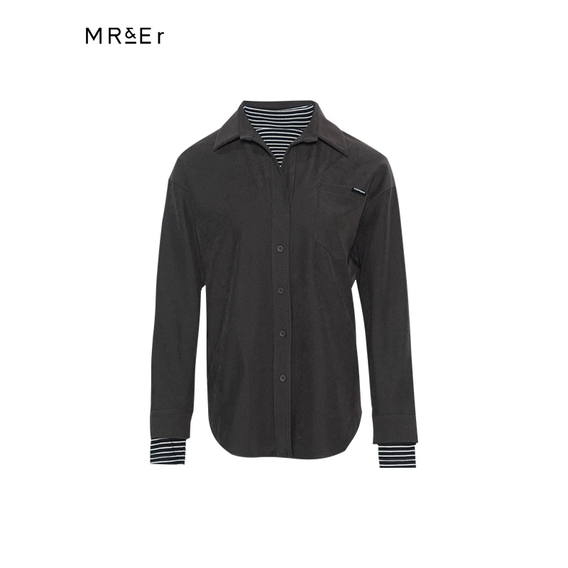 【品牌折扣】【反季清仓】秋冬假两件衬衫R3D20563小众打底上衣