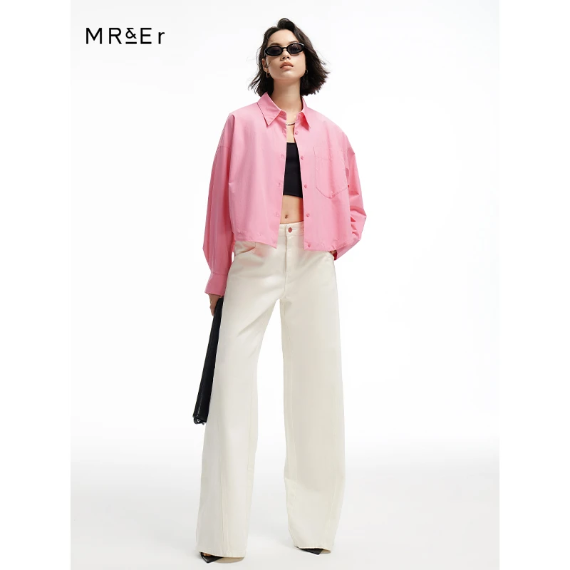 【粉丝专享】春季新款时尚通勤百搭收腰显瘦100%纯棉衬衫R4A22011