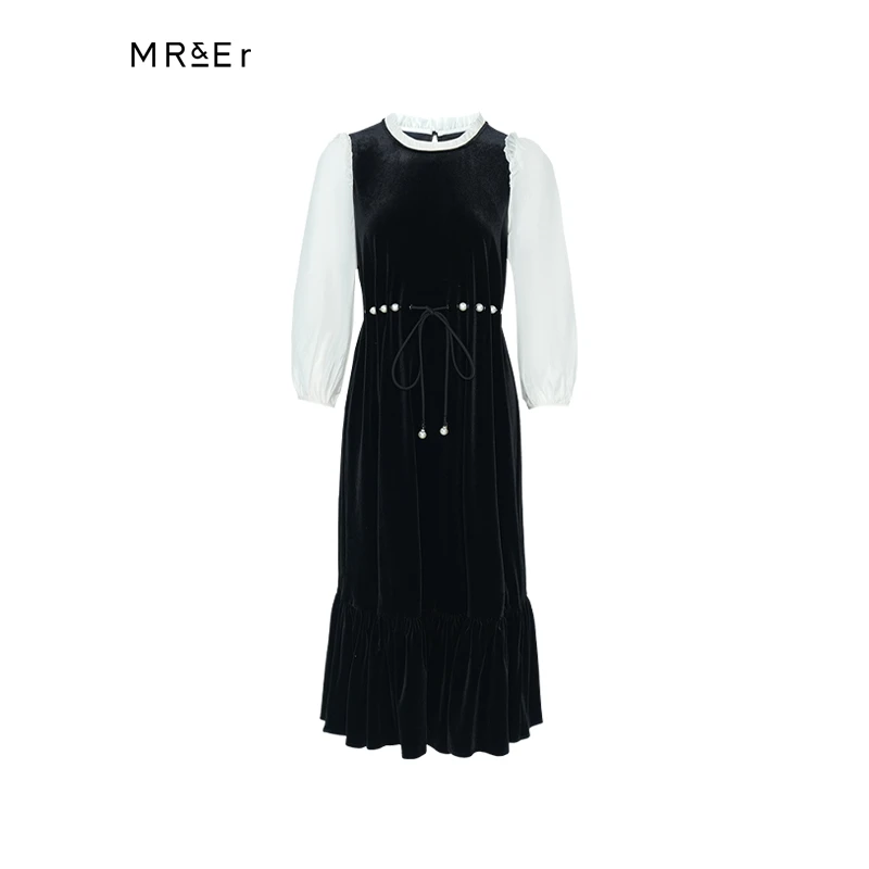 时尚中长款长袖连衣裙R4A93231