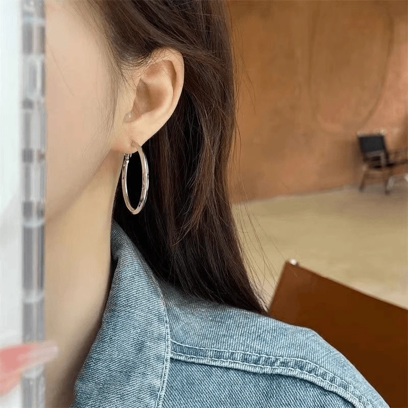 铜合金耳饰 【19号】『辣妹』气质时尚百搭圈圈轻奢小众大耳圈c-092