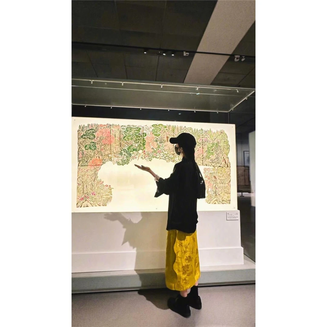 173-杨幂同款秋季新品新中式开叉气质时尚女士半身裙