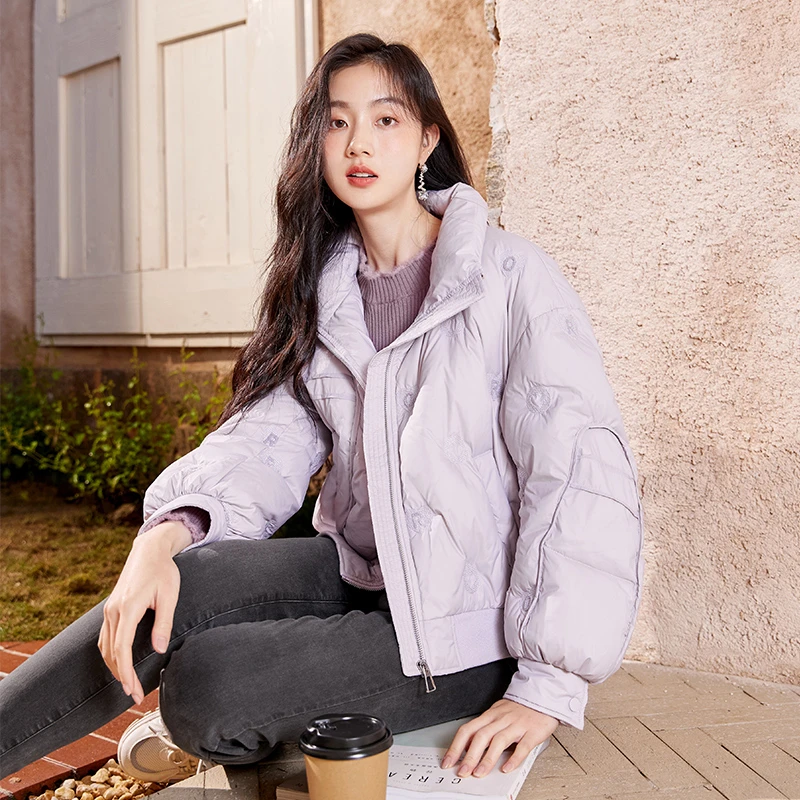 【小余专属】Y824329羽绒服 香影羽绒服女短款2023年冬季新款刺