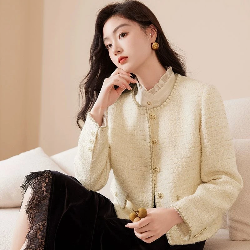 【品牌折扣】J841028短外套  香影小香风粗花呢短外套女秋冬今年