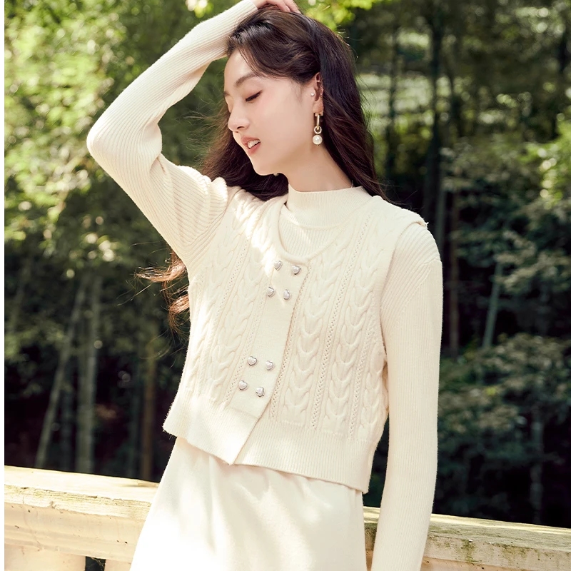 【程钱钱专属】T834087时尚套装 香影针织套装裙女2024秋冬季新款