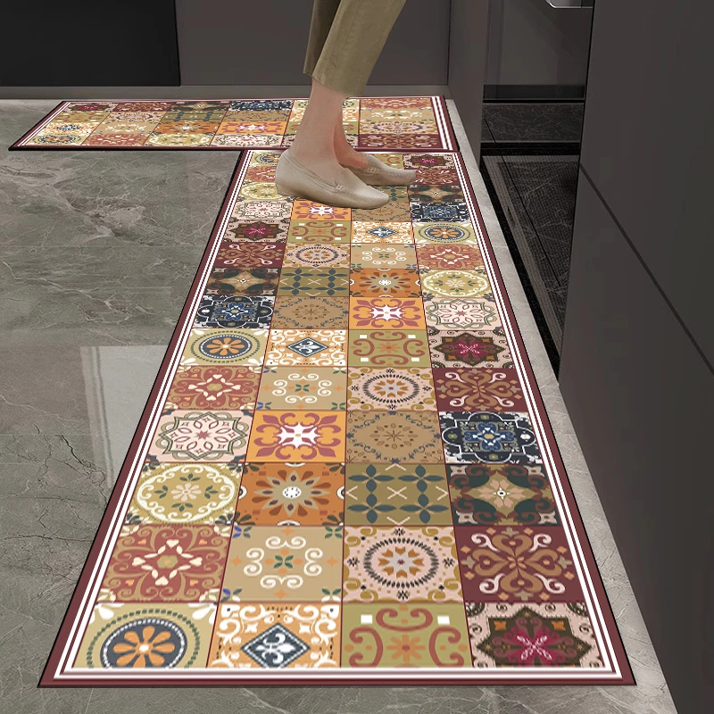 厨房地垫硅藻泥整铺防滑防油吸水垫家用长条脚垫免洗可裁剪脚垫子