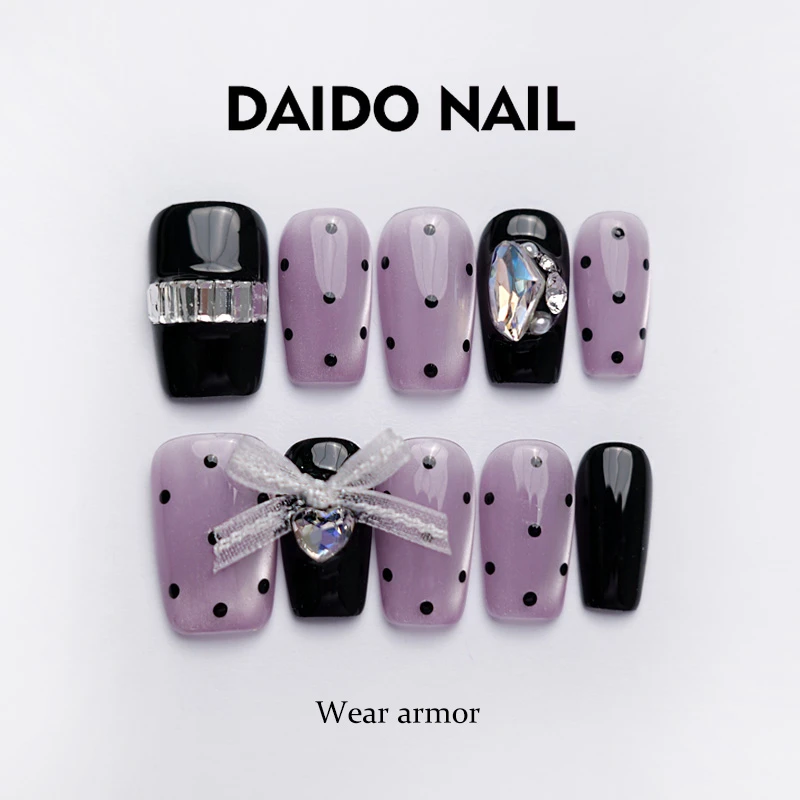 【校园女神】Daido黛朵设计师款手工穿戴甲夏季新品晕染手绘T047