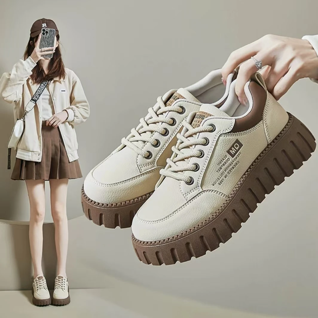 老爹鞋女2024秋季新款韩版百搭运动休闲鞋女厚底学生鞋女系带时尚