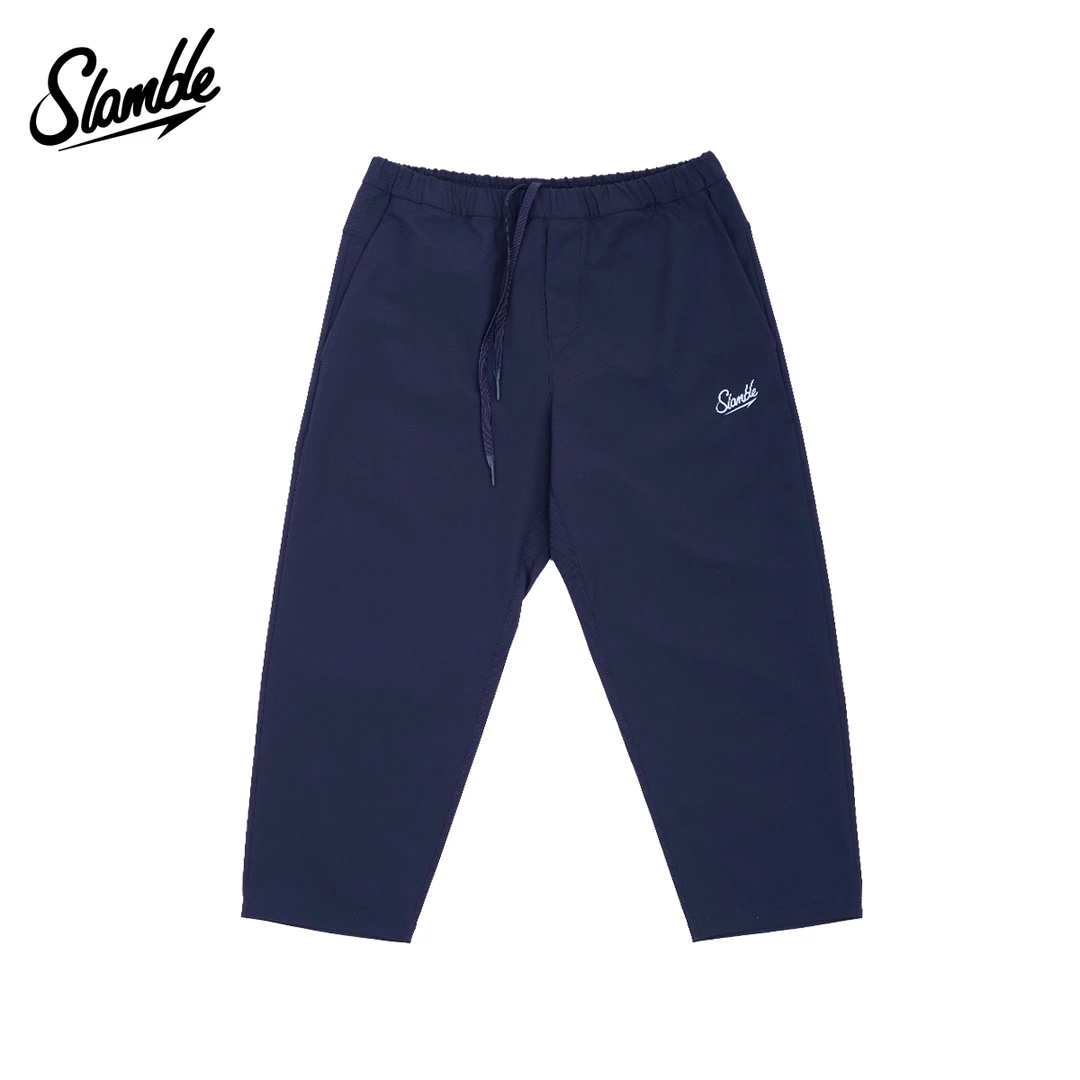 SLAMBLE男士薄款舒适百搭透气夏季春夏宽松弹力户外运动八分裤