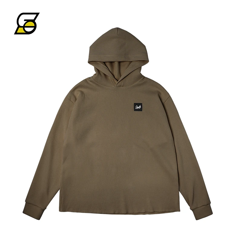 SLAMBLE春季新款华夫格卫衣男女连帽休闲运动连帽衫加厚潮流上衣