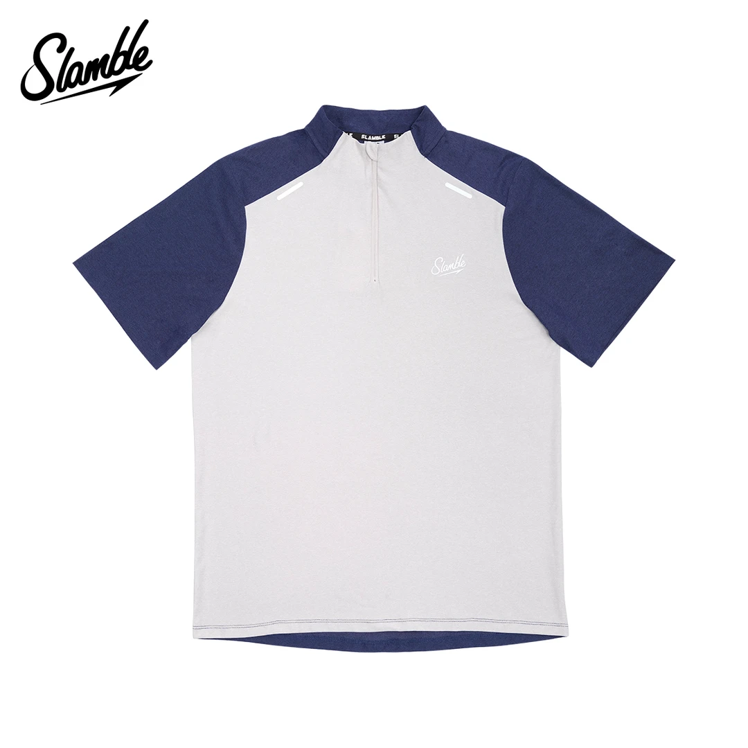 SLAMBLE新款运动短袖男士舒适户外休闲夏季透气翻领毕业礼速干T恤