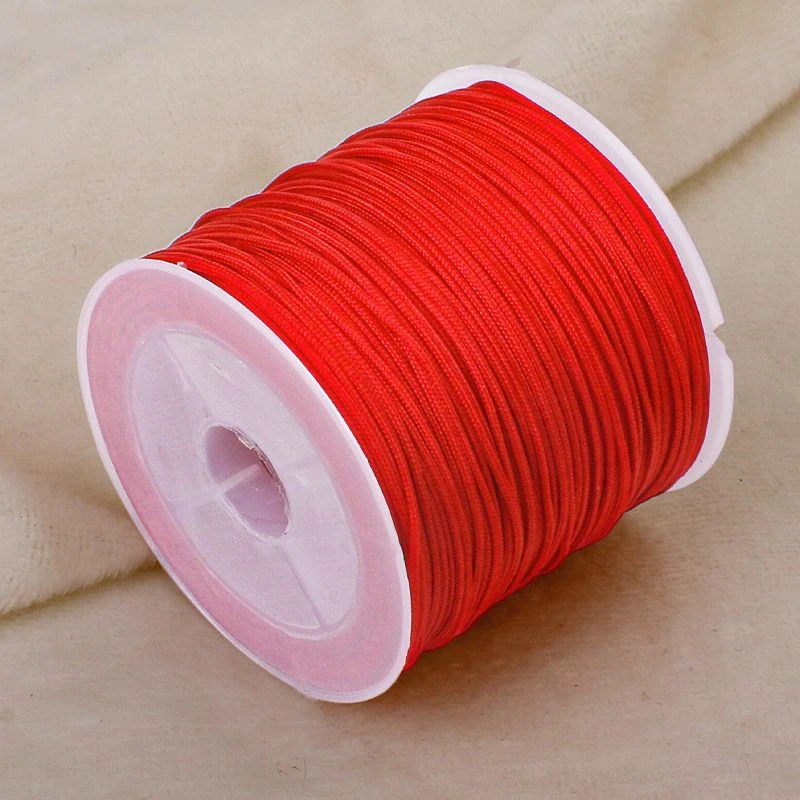 吊坠线手链耐磨编织线红线绳72号玉线0.8mm手绳金店多色大卷幻彩