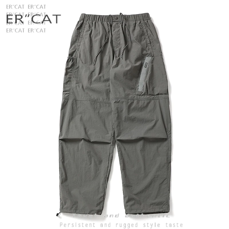 ER"CAT男士休闲宽松直筒裤美式复古户外透气四季直筒宽松工装长裤