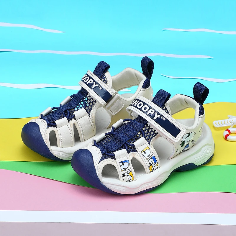史努比儿童凉鞋宝宝防滑沙滩鞋男女童包头运动涉水鞋软底夏季新款