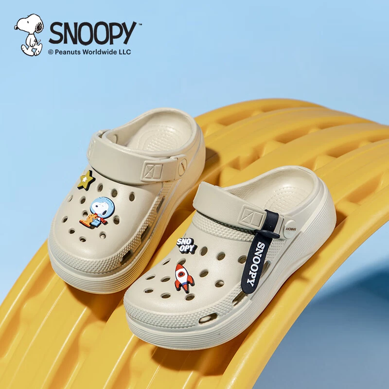 史努比童鞋儿童洞洞拖鞋夏季新款男女童居家休闲耐磨缓震凉拖鞋子