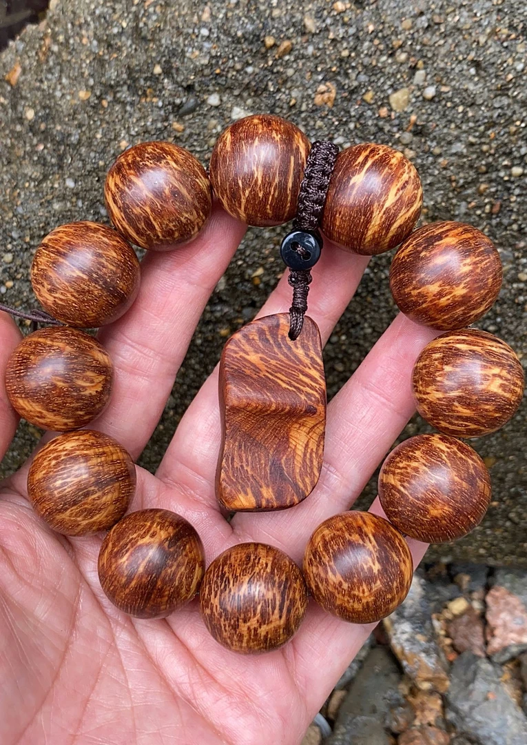 正宗太行崖柏陈化料满天星流星雨2.0x12颗罕见爆满牛货收藏品手串