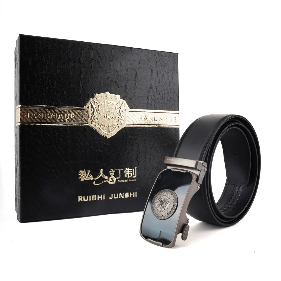 经典潮流百搭真皮牛皮黑皮带