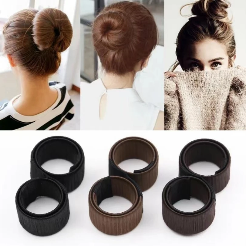 2023新款懒人丸子头盘发神器女卷花苞头扭扭夹固