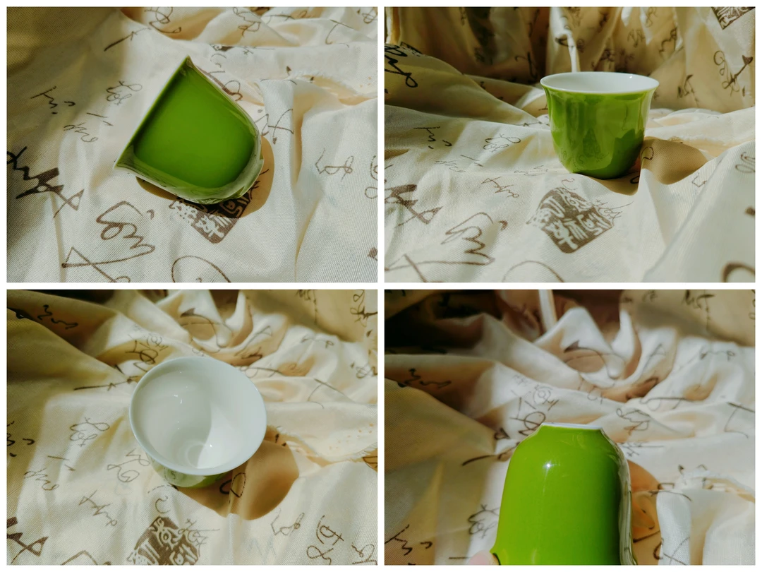 铃铛杯陶瓷茶具家用手工小茶杯容量50毫升三个绿色可选下单请备注