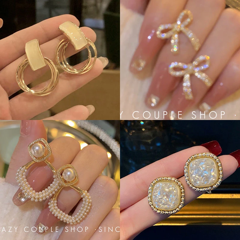 秋冬百搭精致姐姐款高级感耳环优雅温柔几何耳饰气质显瘦网红耳环